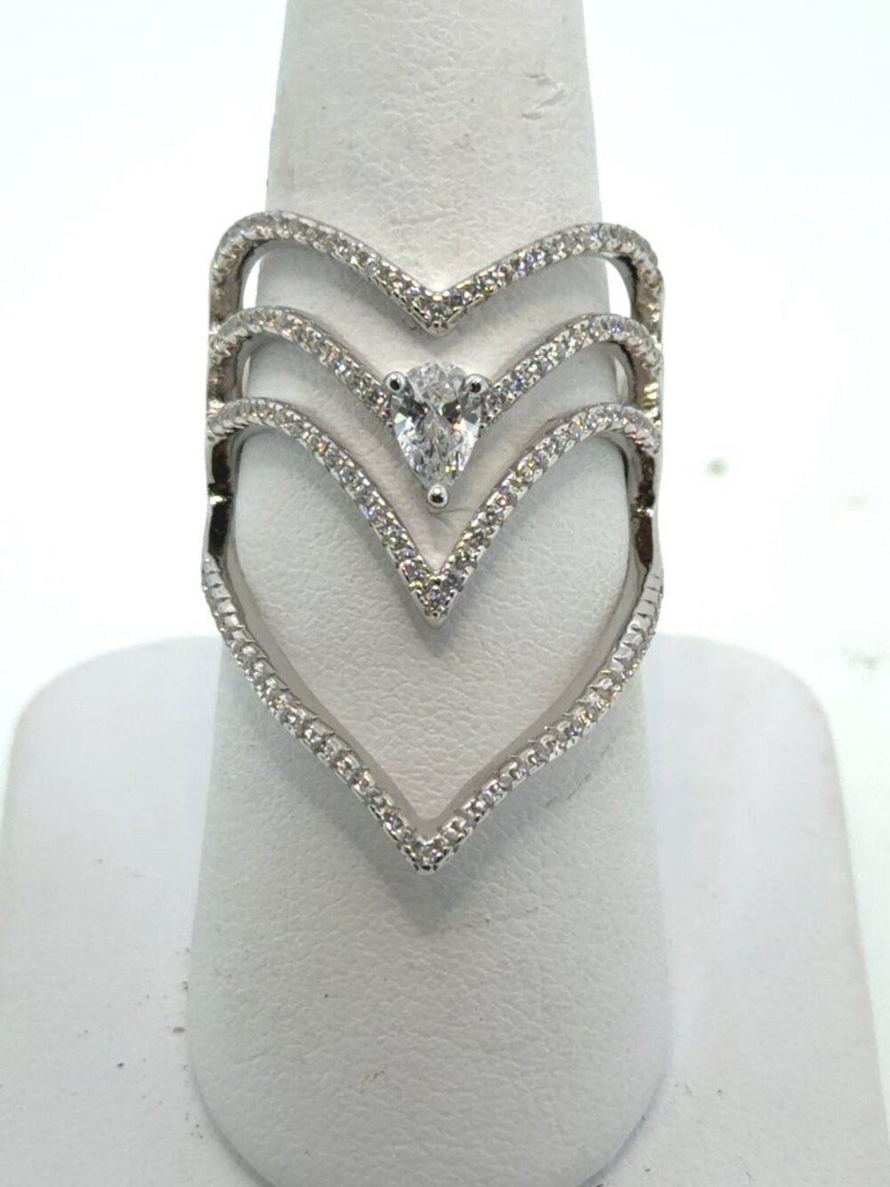 Sterling silver and cubic zirconia